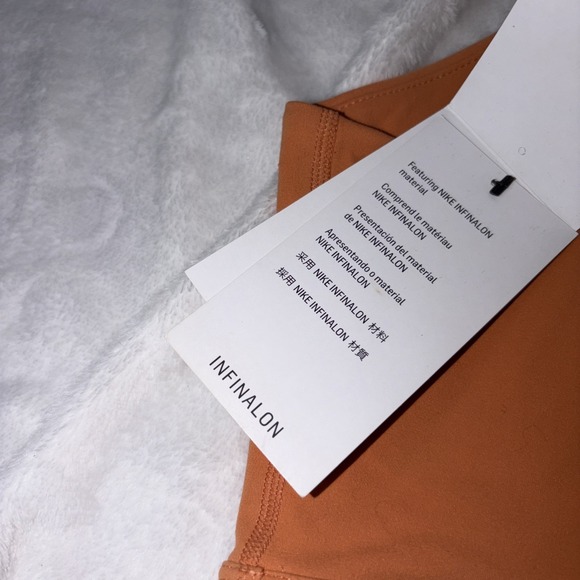 Nike Yoga Alate All U Infinalon Sports Bra Burnt Sunrise XXL Light Support Chic - Picture 4 of 8